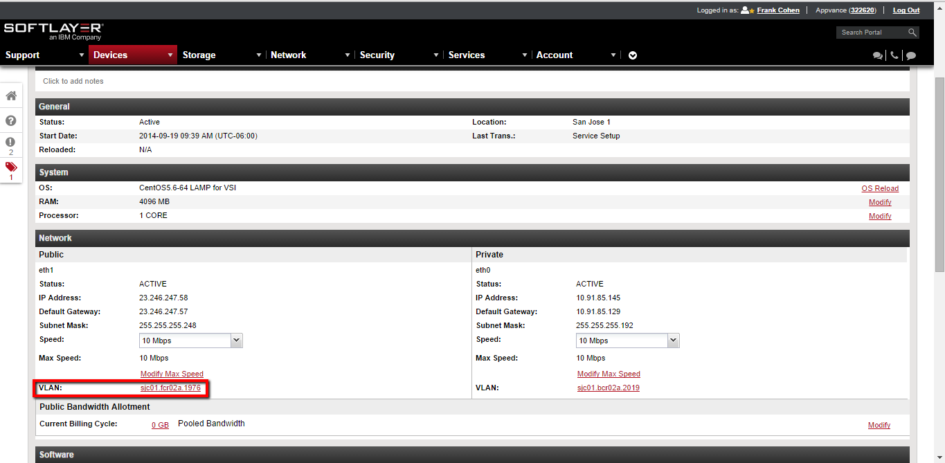 Softlayer Configuration